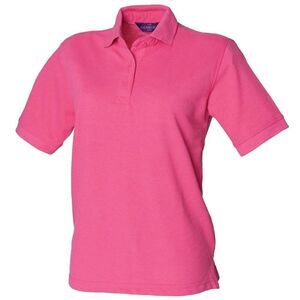 Henbury Womens/Ladies Pique Polo Shirt / Fuchsia